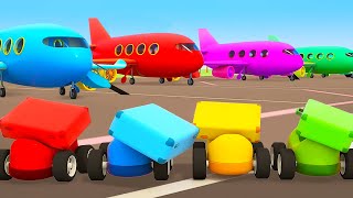 ALL NEW EPISODES Learn colors for kids with Helper Cars cartoon collection for kids [upl. by Jammin]