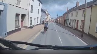 Cyclist Gets Instant Karma  3 Minutes Of UK Dash Cam Footage [upl. by Haze]