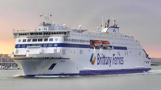 Brittany Ferries  MV Galicia leaving Portsmouth [upl. by Yarg]