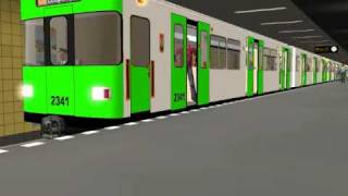 UBahn BerlinMy first train repaint and sound changeThe BVB F90 in a new Green Livery [upl. by Solrak634]