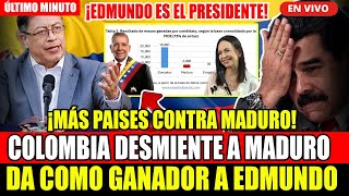 🔴MOE COLOMBIA RECONOCE A EDMUNDO GONZÁLES PRESIDENTE DE VENEZUELA ¡MÁS PAISES DAN ESPALDA A MADURO [upl. by Kwei133]