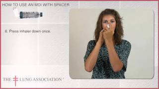 How to use an inhaler with a spacer [upl. by Refenej675]