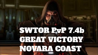 SWTOR PvP 74b  Novara Coast Victory  Darth Khan 2024 [upl. by Aiuqat497]