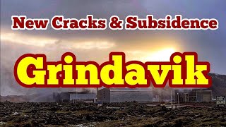 New Cracks amp Subsidence In Grindavik Iceland Fagradalsfjall LitliHrútur Volcano Eruption Magma [upl. by Naujd]