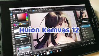 Unboxing And Testing Out Huion Kamvas 12 [upl. by Sheryle379]