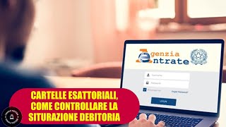 Cartelle esattoriali Come controllare la situazione sul sito dellAgenzia delle Entrate [upl. by Ysiad]