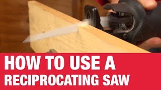 How To Use A Reciprocating Saw  Ace Hardware [upl. by Annahsar345]