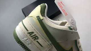 Nike Air Force 1 Shadow Pale Ivory Oil Green FN6335 101 [upl. by Ulrica]