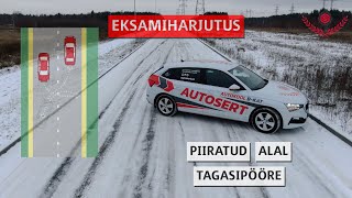 Piiratud alal tagasipööre Bkategooria eksamiharjutus [upl. by Nylrebmik904]