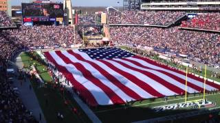 American flag and C5 military flyover at Gillette Stadium [upl. by Uta738]