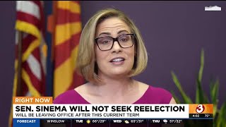 Sen Kyrsten Sinema wont seek reelection in Arizona [upl. by Stephi]