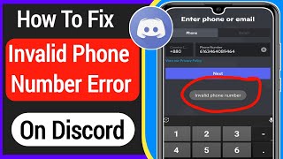 How To Fix Discord Invalid Phone Number Problem 2022 [upl. by Noiroc]