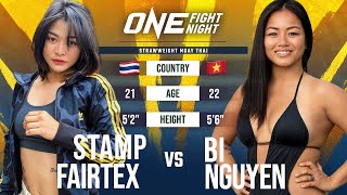 The Sound Of Those SHOTS 👊🔊 Stamp Fairtex vs Bi Nguyen Full Fight [upl. by Ahsilek523]