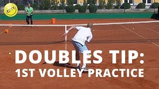 Doubles Tip 1st Volley Practice [upl. by Legnaros144]