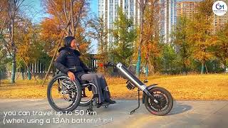 MT02 Electric Wheelchair Attachment  Electric Handbike for Wheelchairs  Gilani Mobility [upl. by Corkhill]