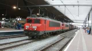 DB Schenker met dubbele Alstom 1600 loc met staaltrein Rotterdam Centraal DBS 61601 [upl. by Solohcin]