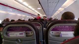 WIZZAIR Masurile de siguranta  safety demo pentru pasageri 2013 HD [upl. by Adnileb]