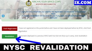 How to Revalidate NYSC  NYSC REVALIDATION  NYSC REVALIDATION WITH MOBILE PHONE 20232024 [upl. by Elad]