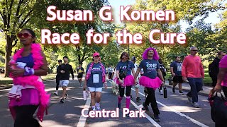 【4K】𝐖𝐀𝐋𝐊 🇺🇸 Susan G Komen Race for the Cure 2024 in Central Park NYC [upl. by Deering]