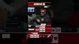 Straight Flush Draw VS ACES in SICK HAND 😮‍💨 ActionFlop KalidouSow [upl. by Ultann]