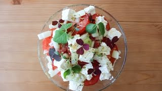 How To Make A Tomato Onion And Feta Cheese Salad  By One Kitchen Episode 147 [upl. by Ihana]