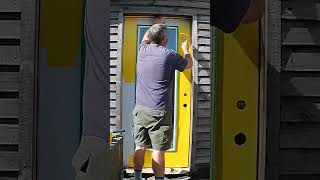 Painting Exterior Door [upl. by Aneerbas555]