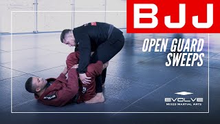 BJJ  An Introduction To Open Guard Sweeps [upl. by Vinita]