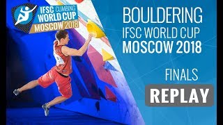 IFSC Climbing World Cup Moscow 2018  Bouldering  Finals  MenWomen [upl. by Becka]