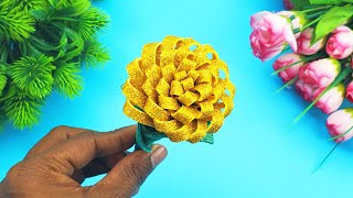 How To Make Glitter Foam Flowers  Eva Foam Paper Flower Easy  Handmade Foamiran Paper Flowers [upl. by Eelsha93]