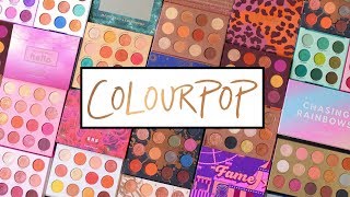 COLOURPOP EYESHADOW PALETTE COLLECTION  24 DIFFERENT REVIEWS [upl. by Anaylil498]