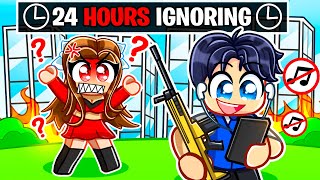 Ignoring My Girlfriend For 24 Hours In Roblox RIVALS [upl. by Lattonia]