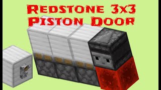 3x3 Redstone piston door [upl. by Caddaric745]