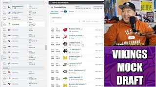 7Round Minnesota Vikings Mock Draft Two Trade Downs Russell Wilson Here For Some Reason [upl. by Aikam]