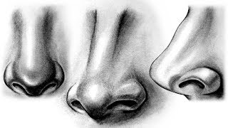 How to draw a Realistic Nose [upl. by Ladnek]