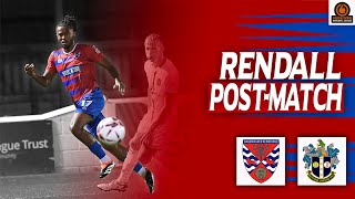 Trent Rendall  PostMatch Sutton United H [upl. by Mohammed]