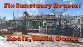 Fix Sanctuary Houses Add Roofs Walls amp Doors Fallout 4 Tips amp Tricks Ep 1 [upl. by Aldric77]