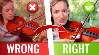 Easy Trick to Instantly Eliminate Bad amp Scratchy Sound on the Violin [upl. by Nnairet]