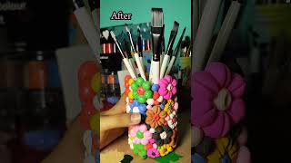 Brush holder with Super clayart shorts superclay trending craft foryou viralshorts fyp [upl. by Hazeghi]