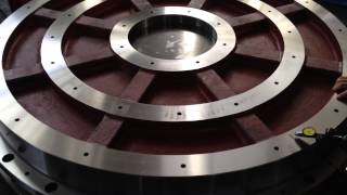 φ1720液靜壓軸承旋轉工作台盤面精度量測 Hydrostatic Bearing Rotary Table Axial Runout Measurement [upl. by Marcello]