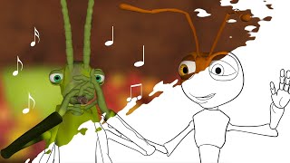 Aesops Fables The Ant and the Grasshopper Coloring Book Trailer [upl. by Jimmy]