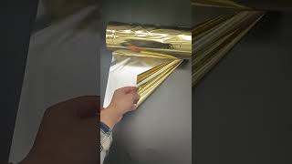 gold PET thermal lamination film insulatedcardboardpackagingmaterials buildingmaterials [upl. by Nogas]