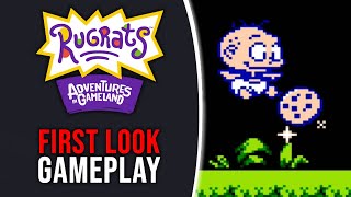 Rugrats Adventures in Gameland  First Look 8bit Gameplay [upl. by Mudenihc]