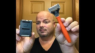 Head Shave wHarrys Razor amp RazoRock [upl. by Tabor]