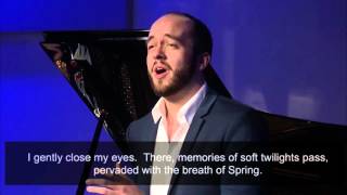 Baritone Benjamin Dickerson Sings Lerchengesang by Brahms [upl. by Couq273]