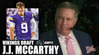 Vikings TRADE UP to select JJ McCarthy at No 10  Pat McAfee Draft Spectacular [upl. by Kcirred]