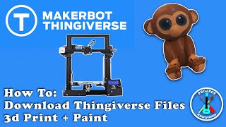 How to Download and 3D Print Files from Thingiverseand Paint Them [upl. by Orion25]