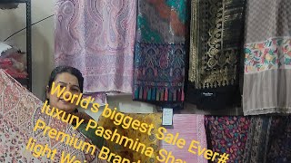 Worlds biggest Sale everLuxury Pashmina Shawlskani borderZari kashmiri CheckMulti Butti [upl. by Minabe633]