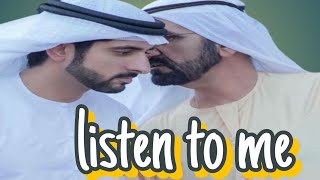 Fazza poems  listen to me  Sheikh Hamdan poetry  Crown Prince of Dubai  Hamdan wife [upl. by Anitsyrc]