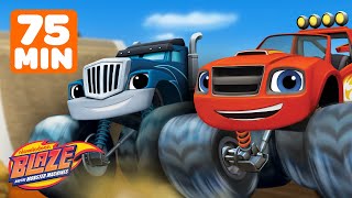 Blaze and the Monster Machines Ultimate RACES 🚗💨  75 Minutes  Blaze and the Monster Machines [upl. by Dodds]