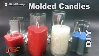 DIY How to Make candles with molds  JK Arts 958 [upl. by Suzetta]